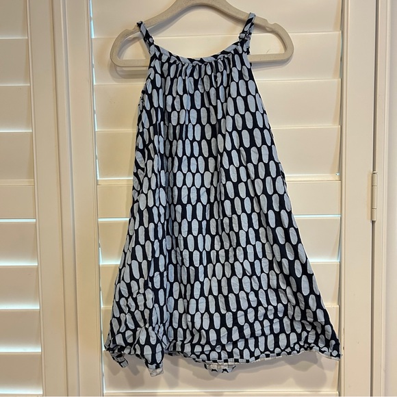 Marimekko Abstract Print Swing Dress Blue Multi Size 3/4 - Picture 1 of 3